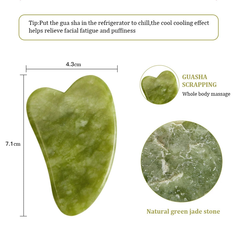 Natural Jade Gua Sha Scraper Board Massage Rose Quartz Jade Guasha Stone For Face Neck Skin Lifting Wrinkle Remover Beauty Care