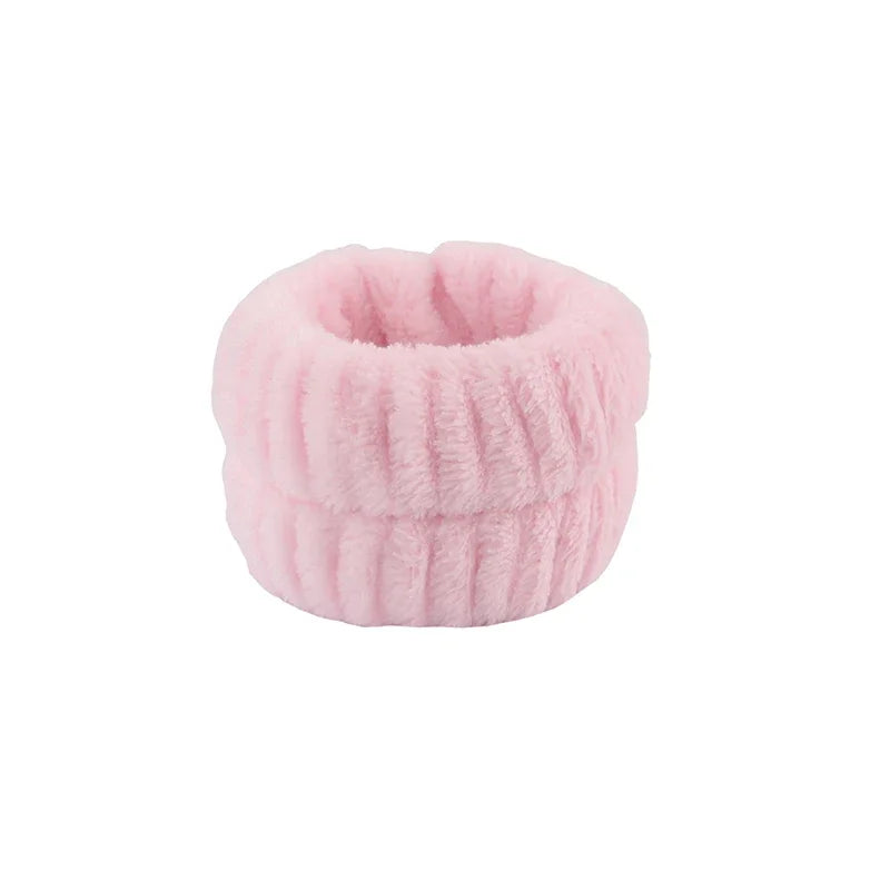 2PCS Reusable Spa Wrist Washband Soft Microfiber Towel Wristbands For Washing Face Women Girl Yoga Running Sport Wrist Sweatband