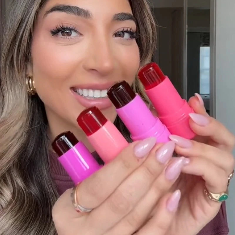 Milk Jelly Blush Milk Makeup Jelly Tint Blush Milk Cooling Water Jelly Tint Water Jelly Tint Stick Sheer Lip Cheek Stain 2025